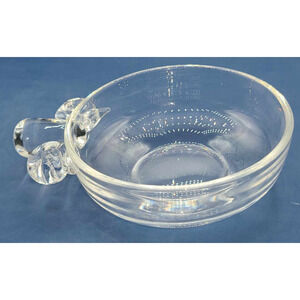 RARE Vintage STEUBEN Porringer Design, Crystal Olive Bowl 6.26"L